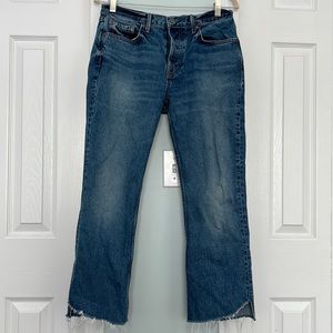 GRLFRND boyfriend raw hem jeans